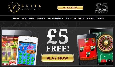 Elite Mobile Casino £5 Free