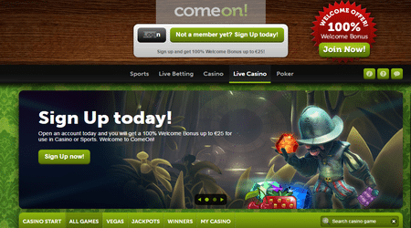 Huge Jackpot with Different Wagering Amounts Relish Best Offers at ComeOn Casino
