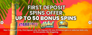 free spins welcome bonus on first deposit